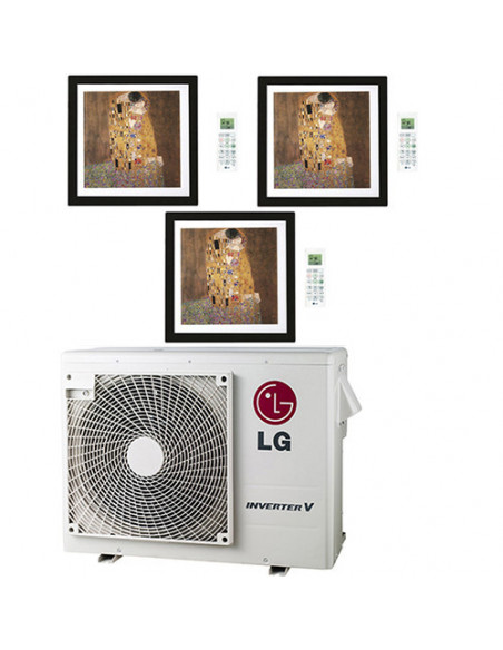 Climatizzatore Condizionatore LG Artcool Gallery R32 Trial Split Inverter 9000 + 9000 + 9000 BTU con U.E. MU3R19 NOVITÁ Class...
