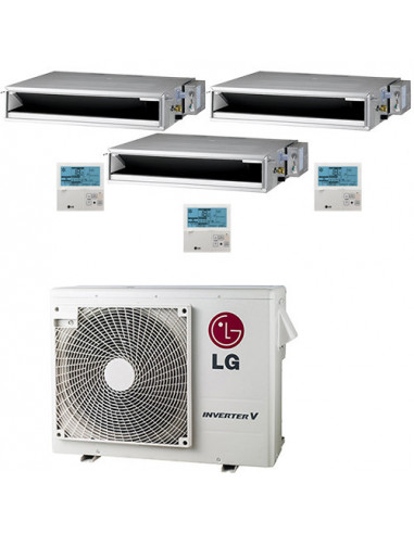 Climatizzatore Condizionatore LG Canalizzabile R32 Trial Split Inverter 9000 + 9000 + 9000 BTU con U.E. MU3R19 NOVITÁ Classe ...