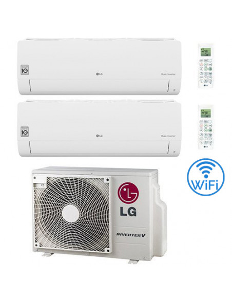 Climatizzatore Condizionatore LG Libero Smart R32 Wifi Dual Split Dual Inverter 12000 + 12000 BTU con U.E. MU3R19 NOVITÁ Clas...