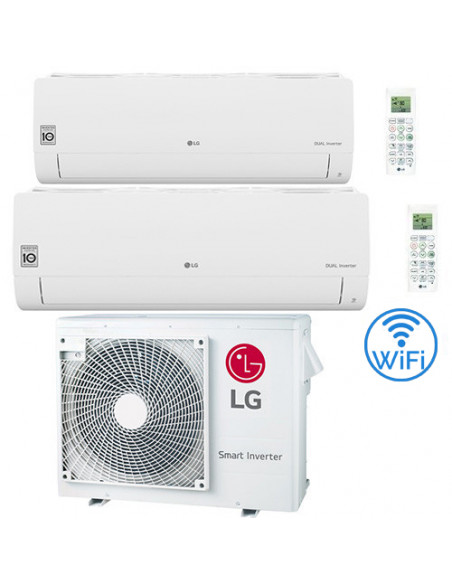 Climatizzatore Condizionatore LG Libero Smart R32 Wifi Dual Split Dual Inverter 12000 + 18000 BTU con U.E. MU3R19 NOVITÁ Clas...