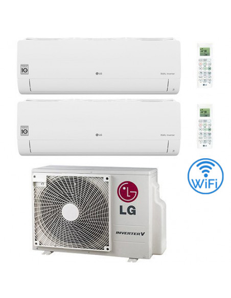 Climatizzatore Condizionatore LG Libero Smart R32 Wifi Dual Split Dual Inverter 9000 + 12000 BTU con U.E. MU3R19 NOVITÁ Class...