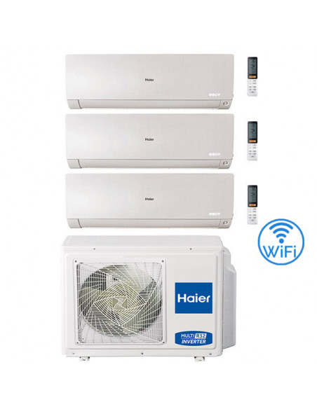 Climatizzatore Condizionatore Haier Flexis-Mw R32 Wifi Trial Split Inverter 9000 + 9000 + 9000 BTU con U.E. 3U55S2SR2FA Class...