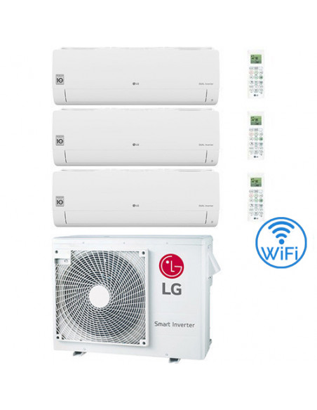 Climatizzatore Condizionatore LG Libero Smart R32 Wifi Trial Split Dual Inverter 7000 + 7000 + 12000 BTU con U.E. MU3R19 NOVI...