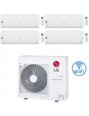 Climatizzatore Condizionatore LG Libero Smart R32 Wifi Quadri Split Dual Inverter 9000 + 9000 + 9000 + 18000 BTU con U.E. MU5...