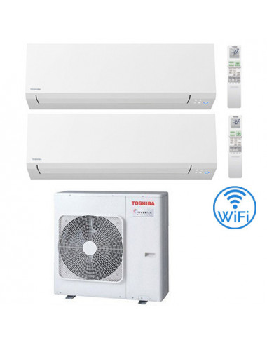 Climatizzatore Condizionatore Toshiba Serie Shorai Edge R32 Dual Split Inverter 7000 + 18000 BTU con U.E. RAS-3M26G3AVG-E NOV...