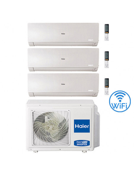 Climatizzatore Condizionatore Haier Flexis-Mw R32 Wifi Trial Split Inverter 9000 + 12000 + 12000 BTU con U.E. 3U70S2SR2FA Cla...