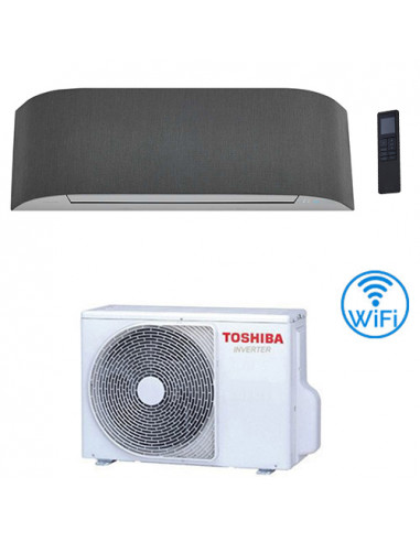 Climatizzatore Condizionatore Toshiba Haori Wifi R32 16000 ( 15000 ) BTU RAS-B16N4KVRG-E Bianco con tessuti Grigio scuro / Gr...