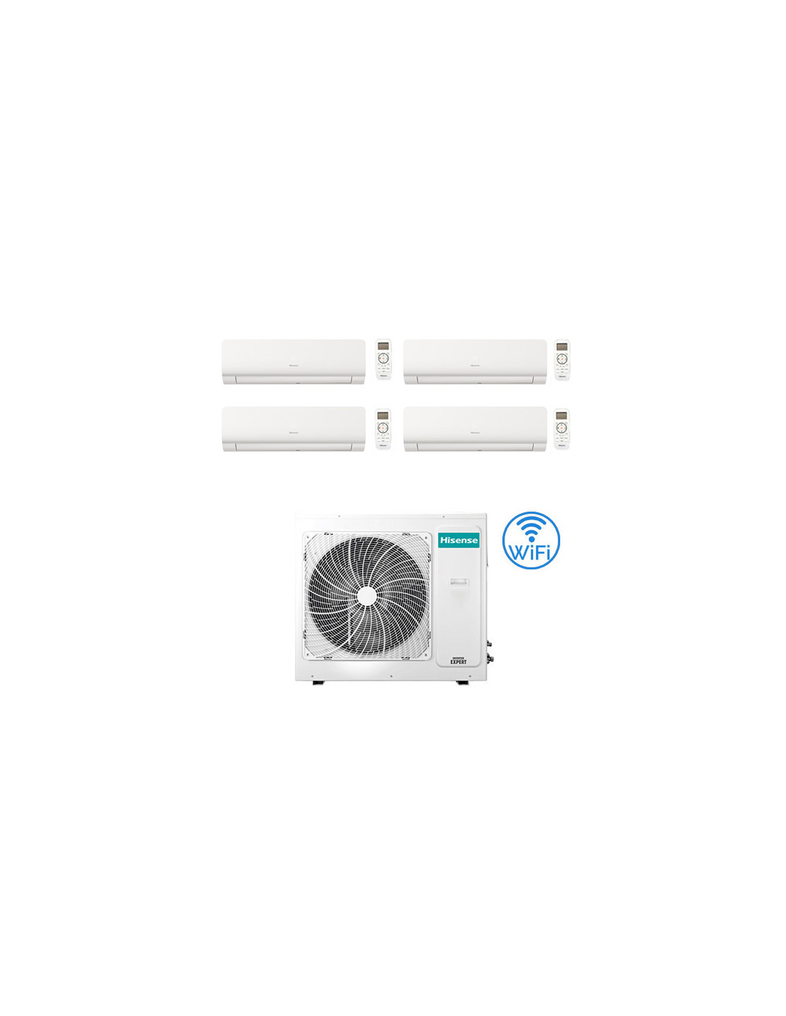 Climatizzatore Condizionatore Inverter Hisense New Energy Wifi R32 Quadri Split 7000 7000 1271