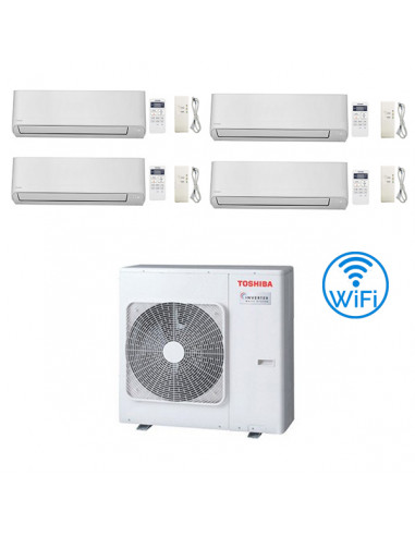 Climatizzatore Condizionatore Toshiba Seiya Wifi incluso R32 Quadri Split Inverter 7000 + 7000 + 7000 + 13000 (7000 + 7000 + ...