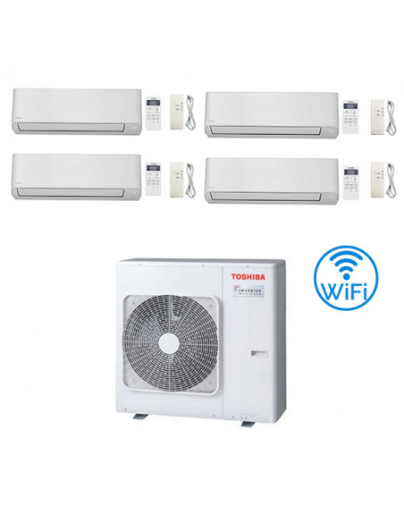 Climatizzatore Condizionatore Toshiba Seiya Wifi incluso R32 Quadri Split Inverter 7000 + 7000 + 7000 + 13000 (7000 + 7000 + ...