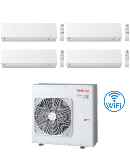 Climatizzatore Condizionatore Toshiba Serie Shorai Edge R32 Quadri Split Inverter 7000 + 7000 + 7000 + 7000 BTU con U.E. RAS-...