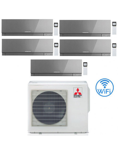 Climatizzatore Condizionatore Mitsubishi Kirigamine Zen Wifi Argento Penta Split Inverter 9000 + 9000 + 9000 + 12000 + 12000 ...