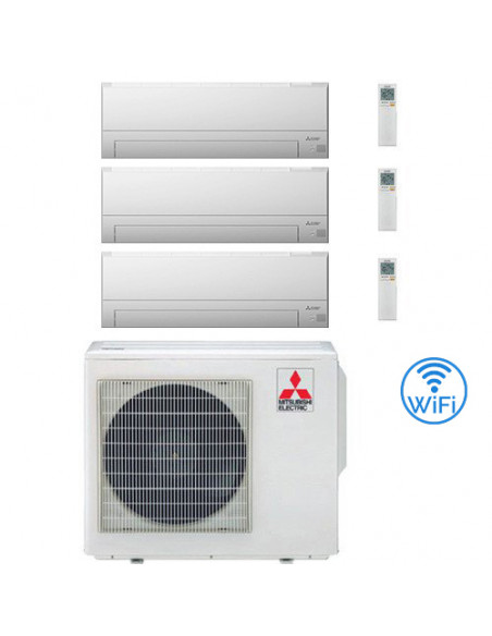 Climatizzatore Condizionatore Mitsubishi MSZ-BT Wifi R32 Trial Split Inverter 7000 + 7000 + 7000 BTU con U.E. MXZ-3F54VF NOVI...