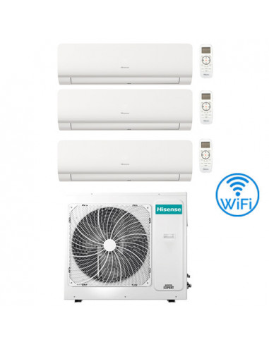 Climatizzatore Condizionatore Inverter Hisense New Energy Wifi R32 Trial Split 12000 + 12000 + 12000 BTU con U.E. 4AMW105U4RA...