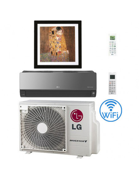 Climatizzatore Condizionatore LG Dual Split Inverter Gallery più Artcool Mirror UVnano Wifi R32 12000 + 12000 BTU con U.E. MU...