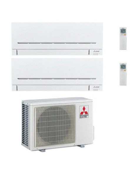 Climatizzatore Condizionatore Mitsubishi MSZ-AP Wifi R32 Dual Split Inverter 9000 + 9000 BTU con U.E. MXZ-2F42VF Classe A+++/...