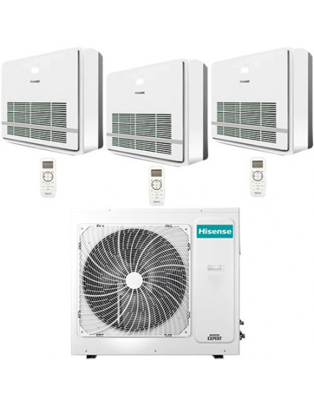 Climatizzatore Condizionatore Hisense Console R32 Trial Split Inverter 12000 + 12000 + 12000 BTU con U.E. 4AMW105U4RAA NOVITÁ...