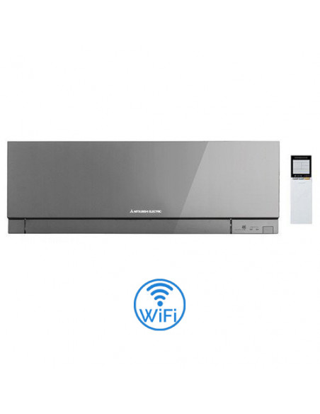 Climatizzatore Condizionatore Mitsubishi Kirigamine Zen Wifi Bianco e Argento Dual Split Inverter 9000 + 12000 BTU con U.E. M...