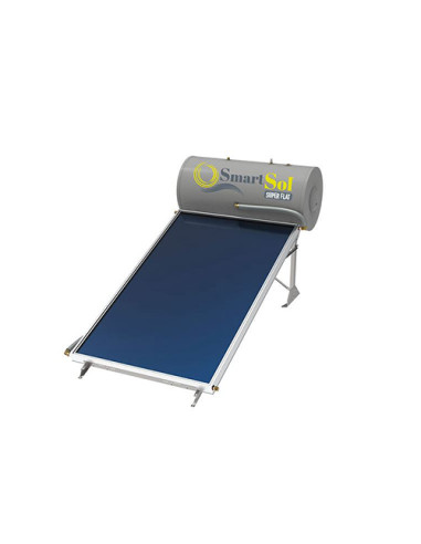 Kit solare termico Smart Sol Super Flat a circolazione naturale composto da 1 collettore solare selettivo da 2,0 mq più serba...