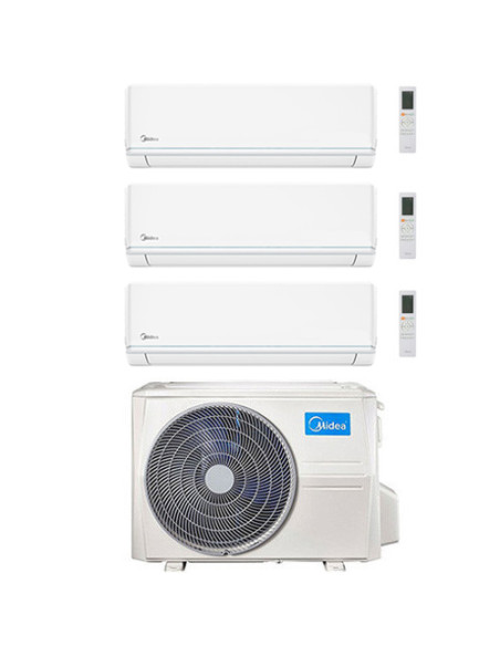 Climatizzatore Condizionatore Midea Evolution R32 WiFi Trial Split 9000 + 9000 + 9000 BTU con U.E. M3OG-21HFN8-Q INVERTER Cla...