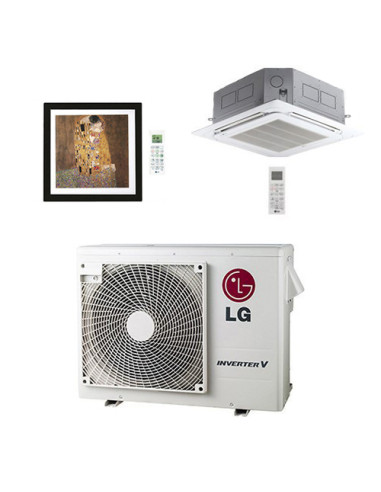 Climatizzatore Condizionatore LG Artcool Gallery + Cassetta 4 vie R32 Dual Split Inverter 12000 + 12000 BTU con U.E. MU4R25 N...