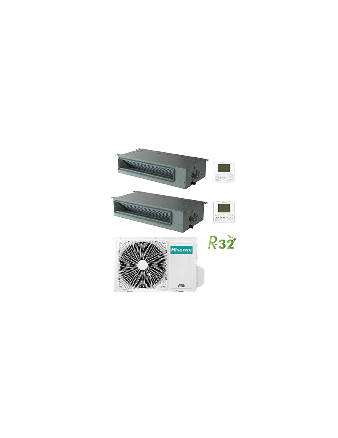 Climatizzatore Condizionatore Hisense Canalizzabile R32 Dual Split 2280