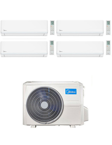 Climatizzatore Condizionatore Midea Evolution WiFi R32 Quadri Split 9000 + 9000 + 9000 + 9000 BTU con U.E. M4OE-28HFN8-Q INVE...