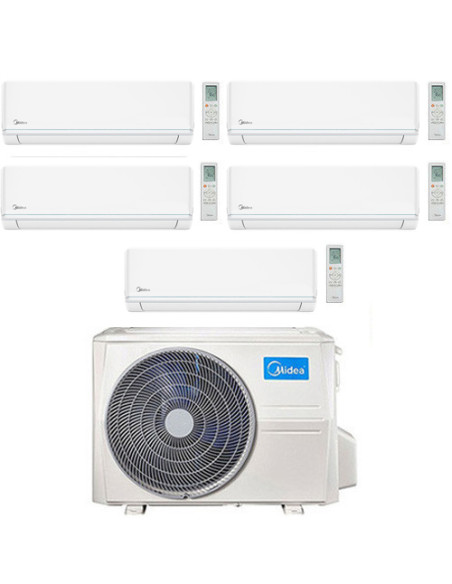 Climatizzatore Condizionatore Midea Evolution WiFi R32 Penta Split 9000 + 9000 + 9000 + 12000 + 12000 BTU con U.E. M5OE-42HFN...