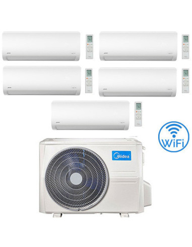 Climatizzatore Condizionatore Midea Xtreme R32 Penta Split 9000 + 9000 + 9000 + 9000 + 9000 BTU con U.E. M5OE-42HFN8-Q INVERT...