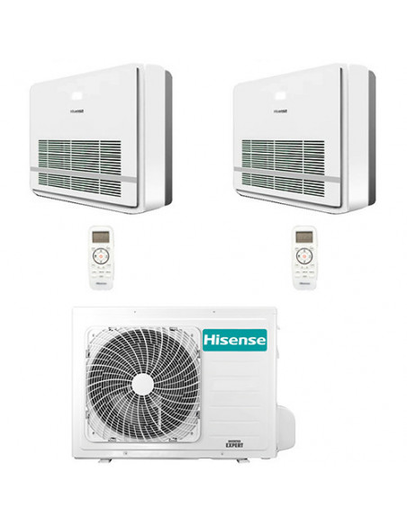 Climatizzatore Condizionatore Hisense Console Serie Turbo R32 Dual Split Inverter 9000 + 12000 BTU con U.E. 2AMW52U4RXC NOVIT...