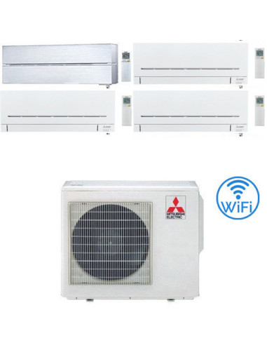 Climatizzatore Condizionatore Mitsubishi Kirigamine Style + MSZ-AP20VGK Wifi R32 Quadri Split Inverter 7000 + 7000 + 7000 + 1...