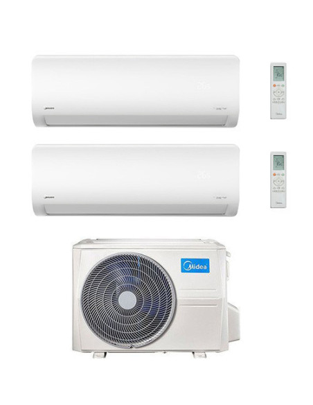 Climatizzatore Condizionatore Midea Xtreme Wifi R32 Dual Split 12000 + 18000 BTU con U.E. M3OA-27HFN8-Q INVERTER Classe A++/A...