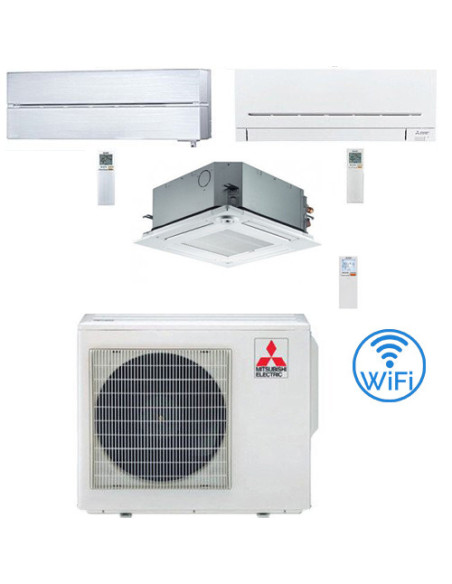 Climatizzatore Condizionatore Mitsubishi Kirigamine Style Bianco più MSZ-AP più cassetta Wifi Trial Split R32 Inverter 12000 ...