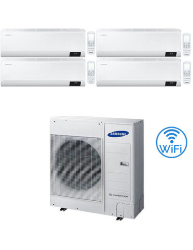 Climatizzatore Condizionatore Samsung CEBU R32 Wifi Quadri Split Inverter 9000 + 9000 + 18000 + 18000 BTU con U.E. AJ100TXJ5K...