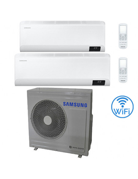 Climatizzatore Condizionatore Samsung CEBU R32 Wifi Dual Split Inverter 18000 + 18000 BTU con U.E. AJ080TXJ4KG/EU NOVITÁ Clas...