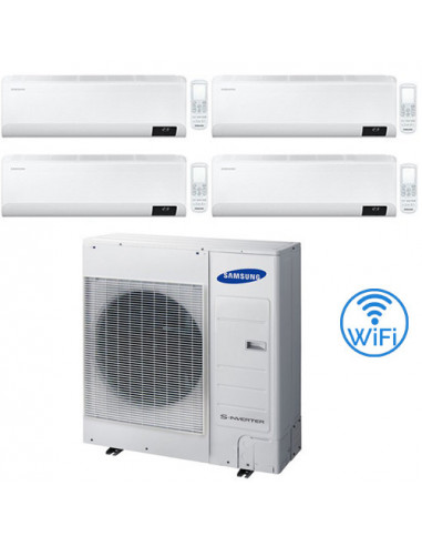 Climatizzatore Condizionatore Samsung CEBU R32 Wifi Quadri Split Inverter 9000 + 9000 + 9000 + 24000 BTU con U.E. AJ100TXJ5KG...