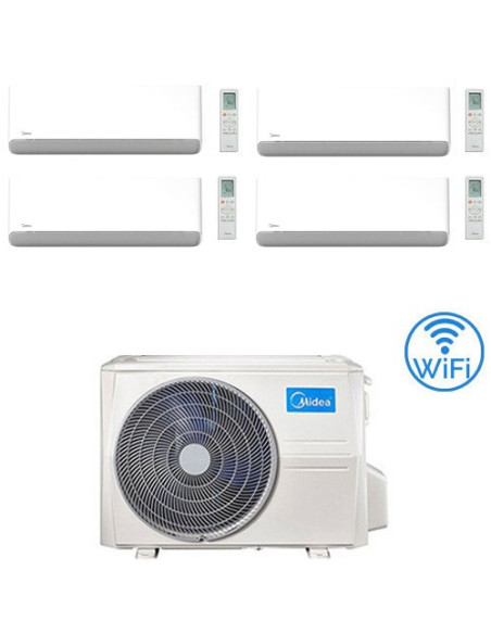 Climatizzatore Condizionatore Midea Breezeless-E Wifi R32 Quadri Split 9000 + 9000 + 9000 + 9000 BTU con U.E. M4O-36FN8-Q INV...