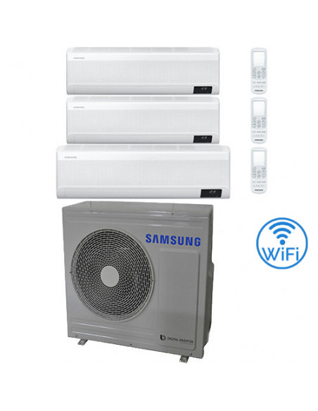 Climatizzatore Condizionatore Samsung WINDFREE AVANT R32 Wifi Trial Split Inverter 9000 + 9000 + 18000 BTU con U.E. AJ080TXJ4...