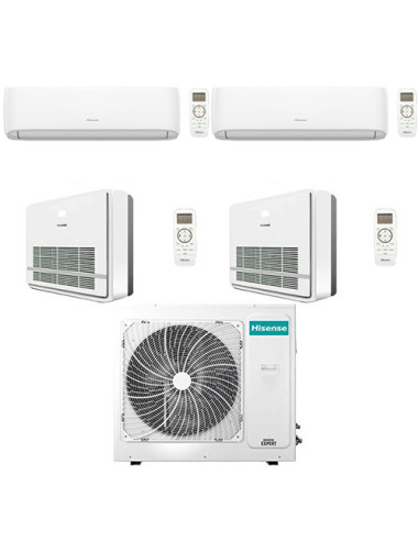 Climatizzatore Condizionatore Hisense Console R32 Quadri Split Hi comfort + Console Inverter 9000 + 9000 + 12000 + 18000 BTU ...