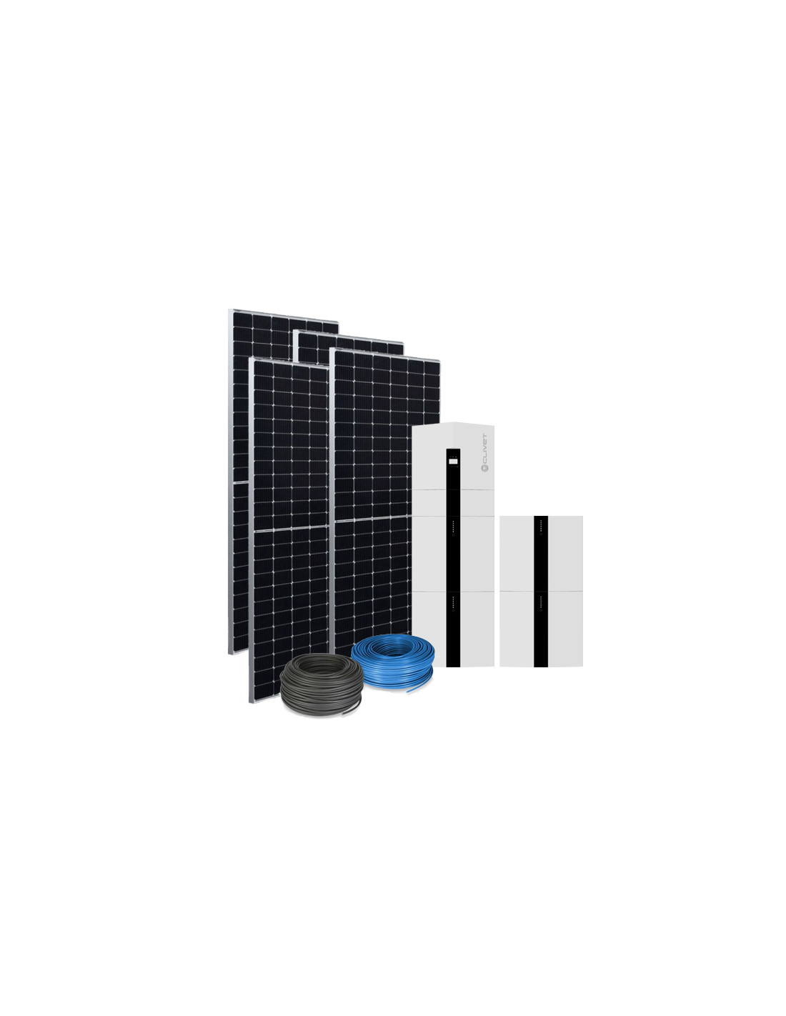 Kit fotovoltaico da 6,25 kW composto da Inverter Ibrido e pacco bat