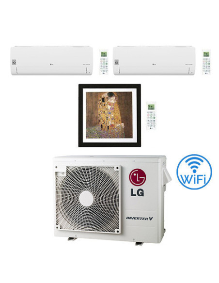 Climatizzatore Condizionatore LG Trial Split Inverter Libero Smart Wifi più Gallery R32 9000 + 9000 + 12000 BTU con U.E. MU3R...