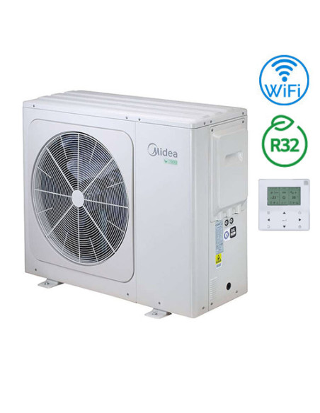 Pompa di calore monoblocco 12 KW Aria-Acqua R32 Midea Power Series monofase - MHC-V12WD2N8-C per riscaldamento/raffrescamento...