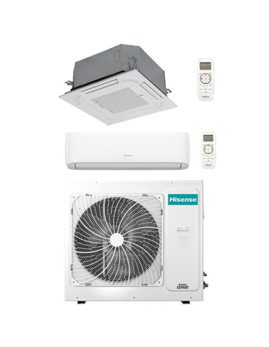 Climatizzatore Condizionatore Hisense Hi Comfort + Cassetta 4 vie R32 Dual Split Inverter 12000 + 12000 BTU con U.E. 3AMW62U4...