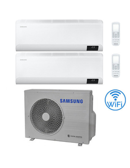 Climatizzatore Condizionatore Samsung WINDFREE AVANT R32 Wifi Dual Split Inverter 12000 + 12000 BTU con U.E. AJ068TXJ3KG/EU N...