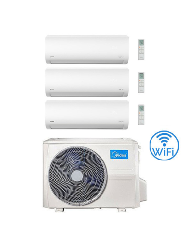 Climatizzatore Condizionatore Midea Xtreme WiFi R32 Trial Split 12000 + 18000 + 18000 BTU con U.E. M5OE-42HFN8-Q INVERTER Cla...