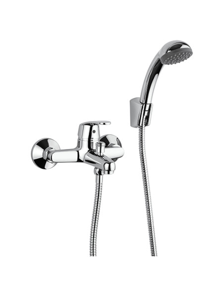 Set Rubinetti Piralla per lavabo e bidet con scarico automatico e vasca serie Ofelia cromato - Climaway