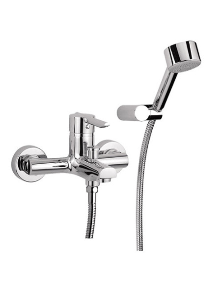 Set Rubinetti Piralla per lavabo e bidet con scarico automatico e vasca serie Serena cromato - Climaway