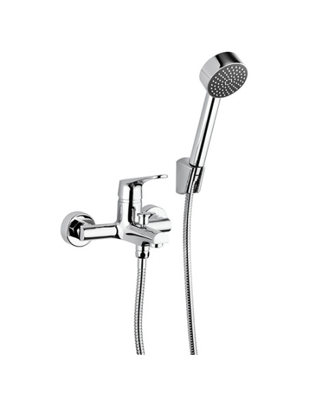 Set Rubinetti Piralla per lavabo e bidet con scarico automatico e vasca serie Attila cromato - Climaway