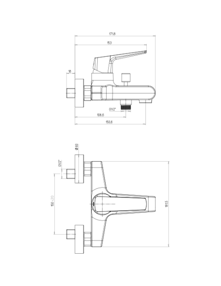 Miscelatore Piralla per vasca esterno serie Iceberg con Duplex 0IC00002A22 cromato - Climaway