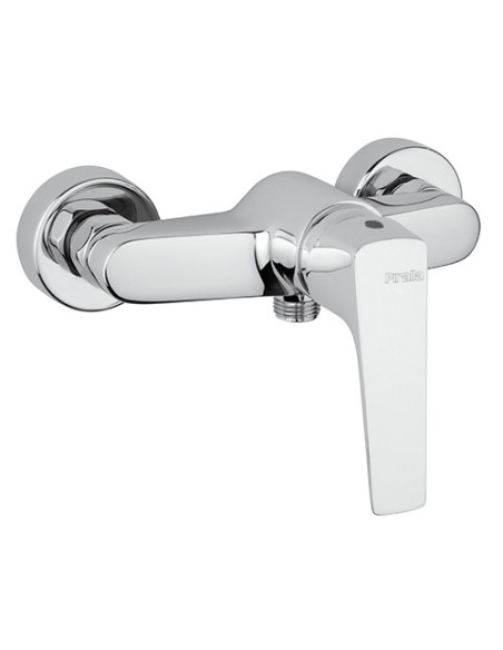 Set Rubinetti Piralla per lavabo e bidet con scarico automatico e doccia esterno serie Iceberg cromato - Climaway